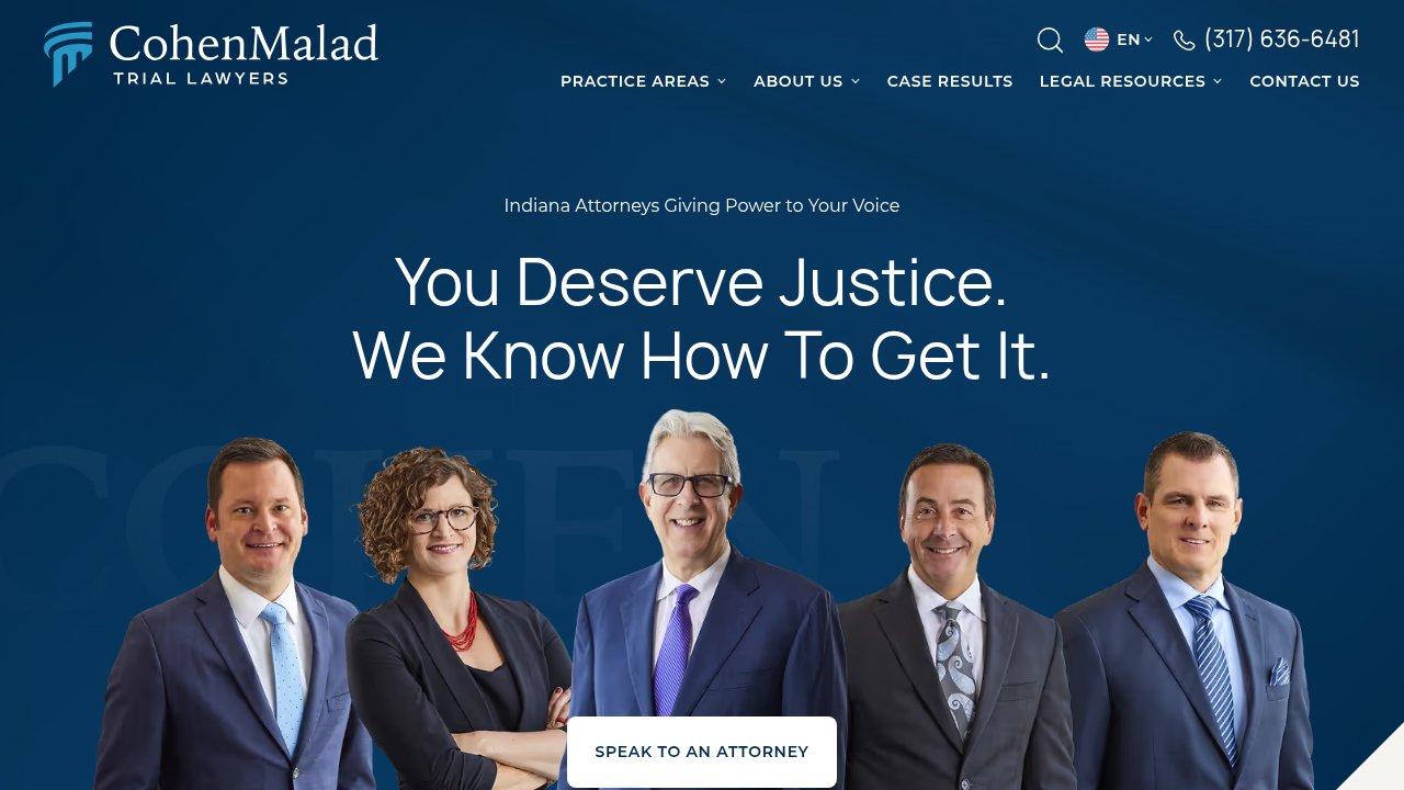 Website preview: Cohen and Malad, LLP