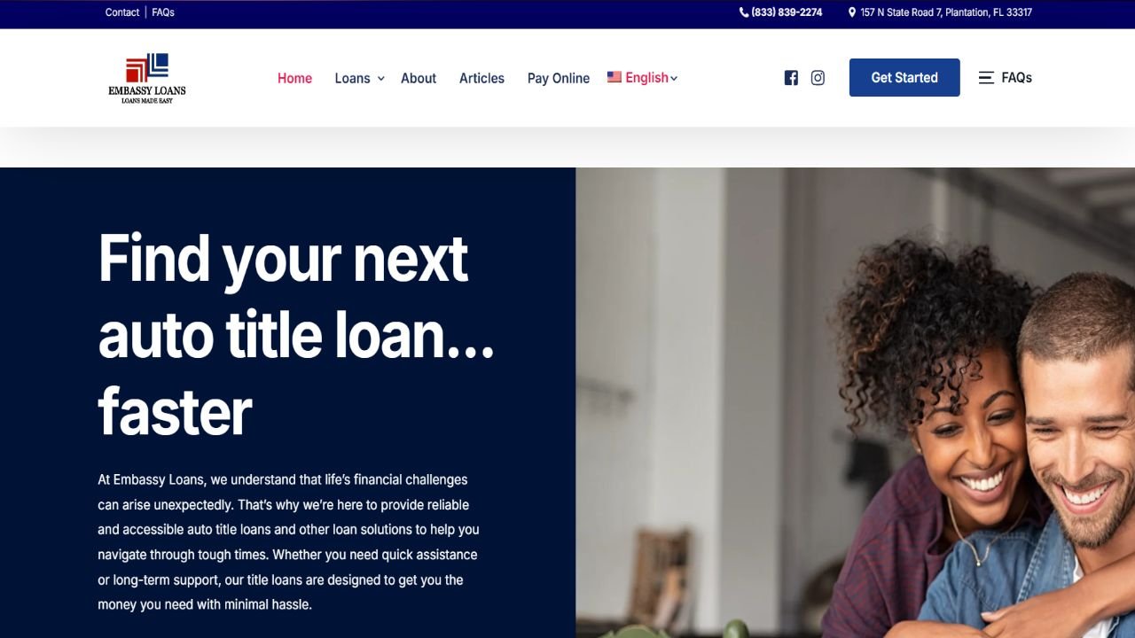 Website preview: EmbassyLoans.com