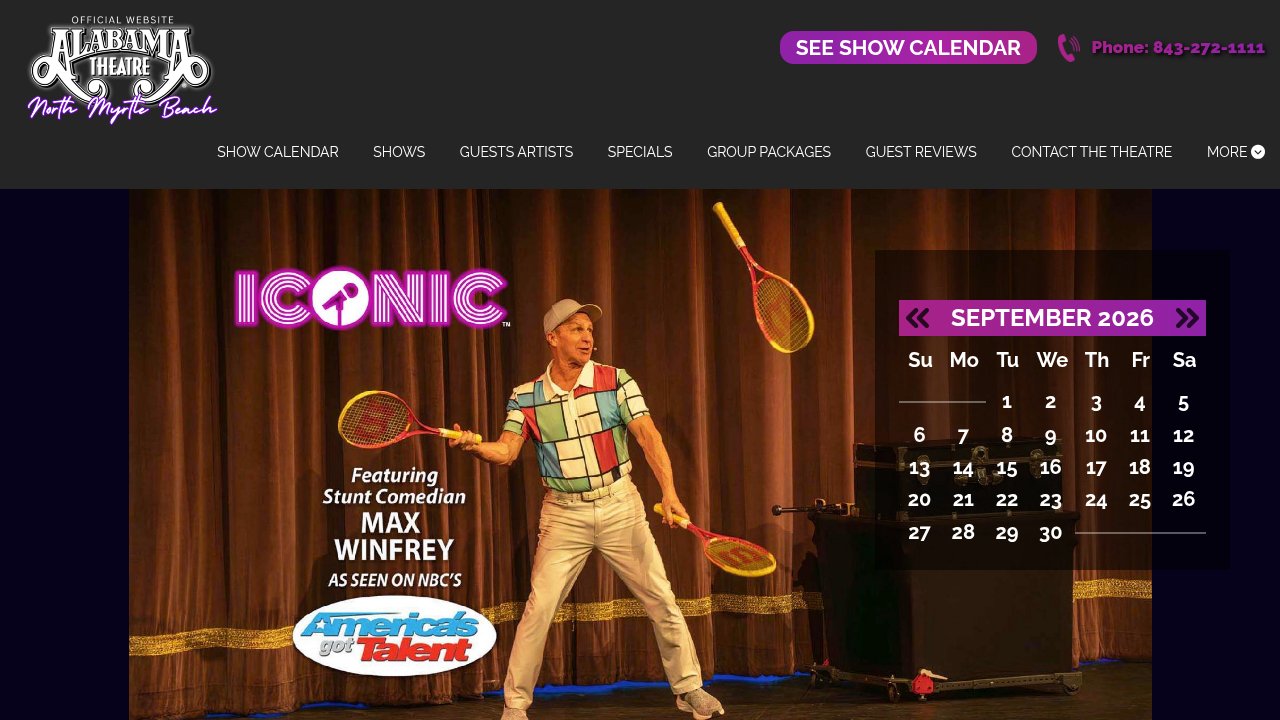 Website preview: Alabama Theatre | Myrtle Beach's #1 Live Show & Entertainment Venue