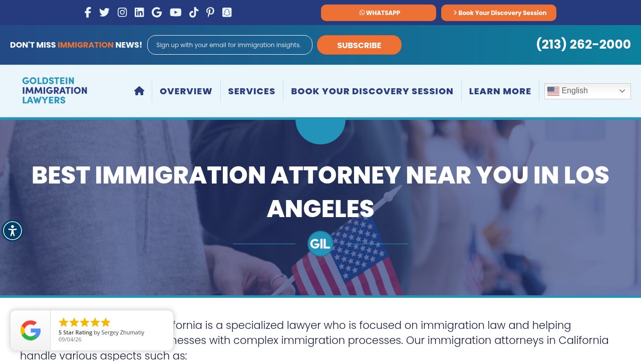 Website preview: ImmigrationLawyersLosAngeles.com