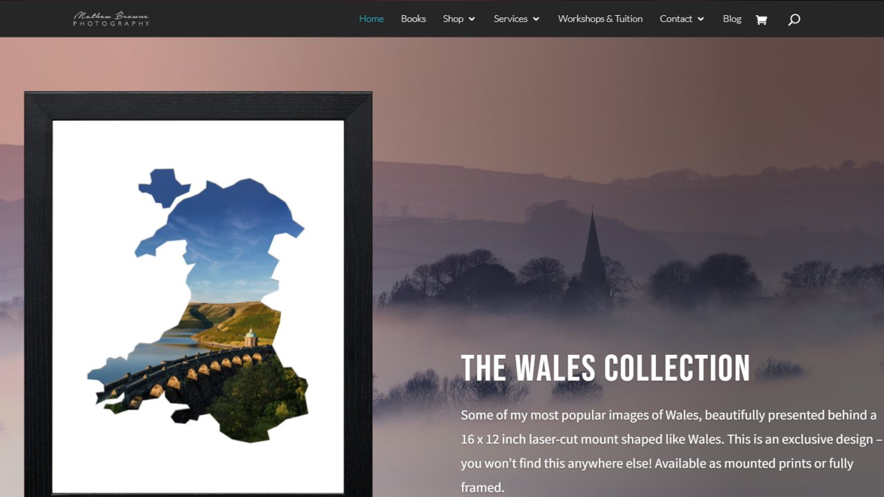 Website preview: Mathew Browne Travel Photography