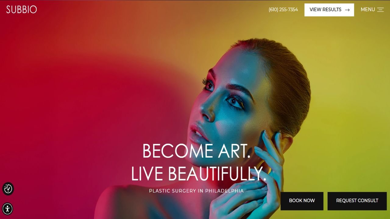 Website preview: Dr Subbio - Plastic Surgeon Philadelphia