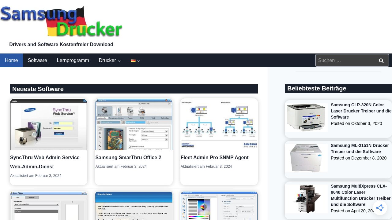 Website preview: Samsung Printer Drivers
