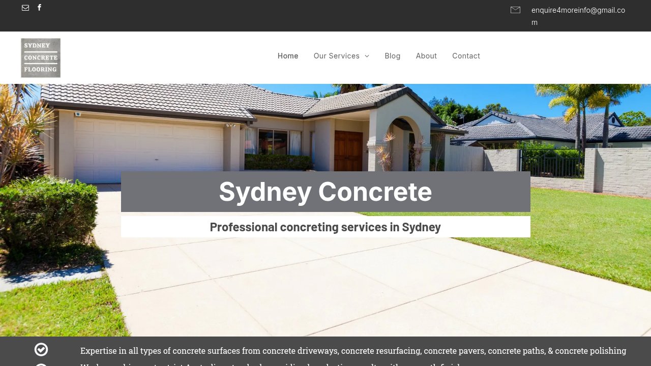 Website preview: Concrete Floor Grinding Polishing in Sydney
