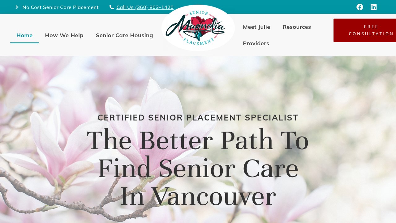 Website preview: MagnoliaWA.com