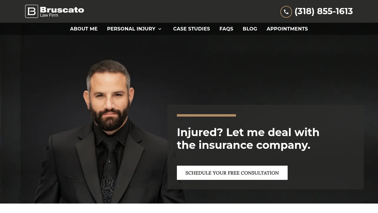 Website preview: John Bruscato - Personal Injury Lawyer in Louisiana