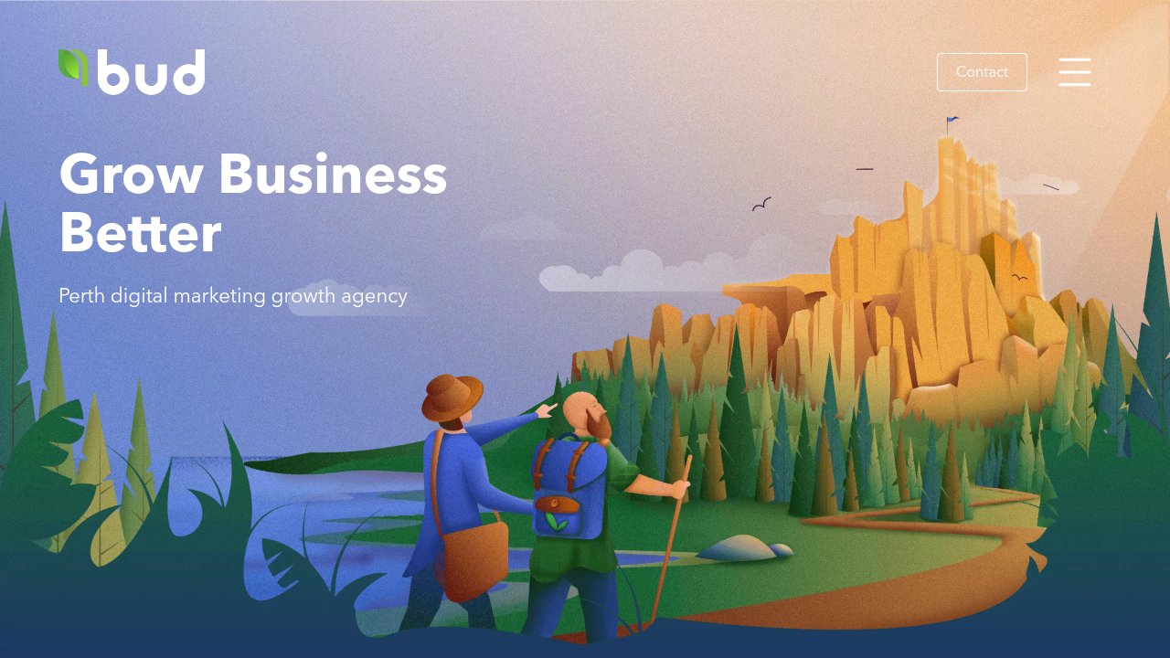 Website preview: Bud