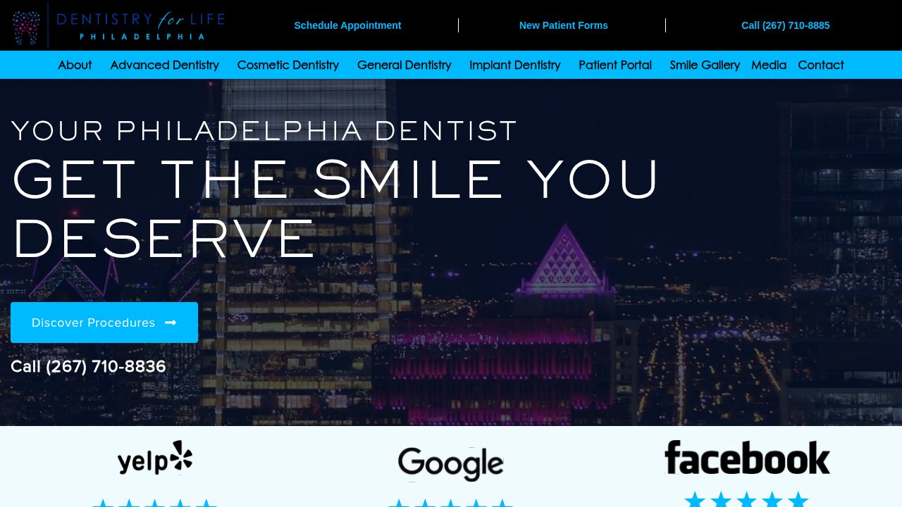 Website preview: Top Cosmetic Dentists in Philadelphia