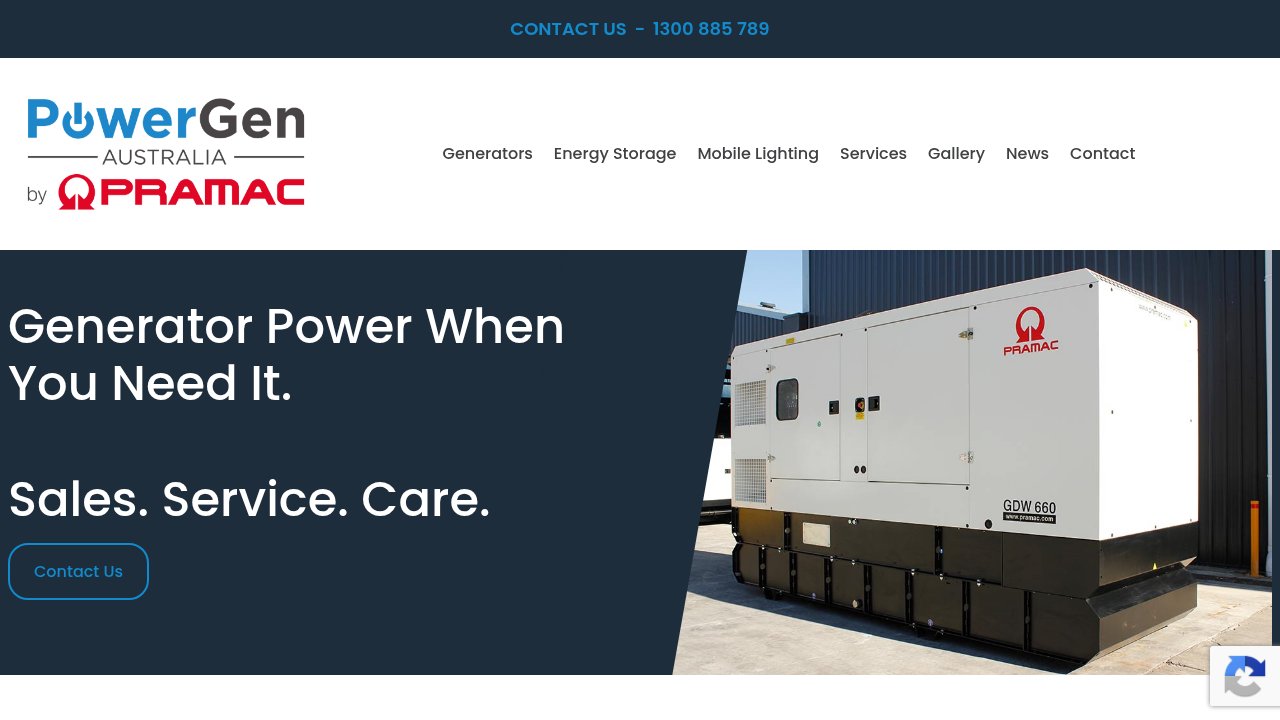Website preview: Industrial Generators