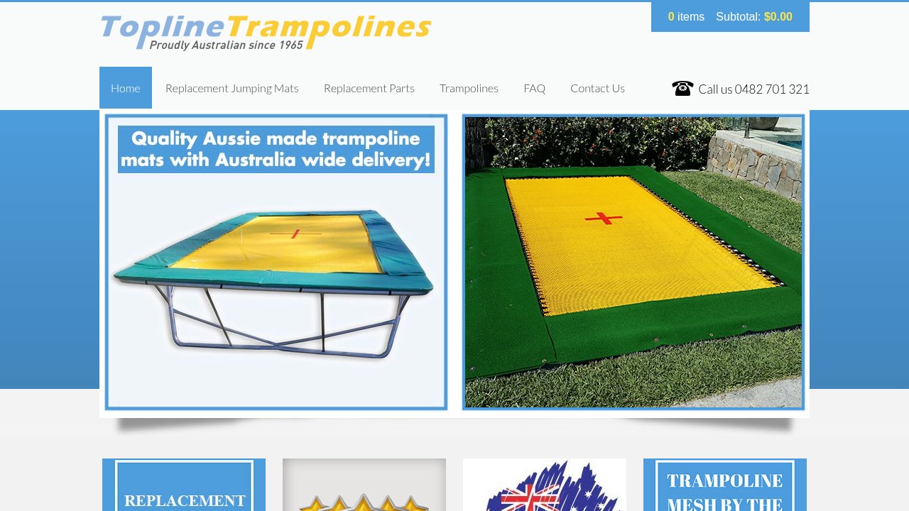 Website preview: Topline Trampolines