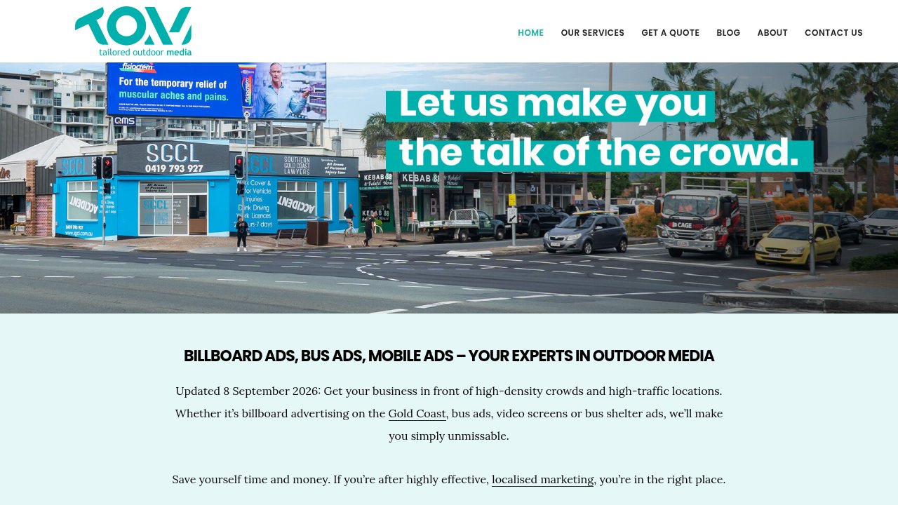 Website preview: billboard advertising gold coast