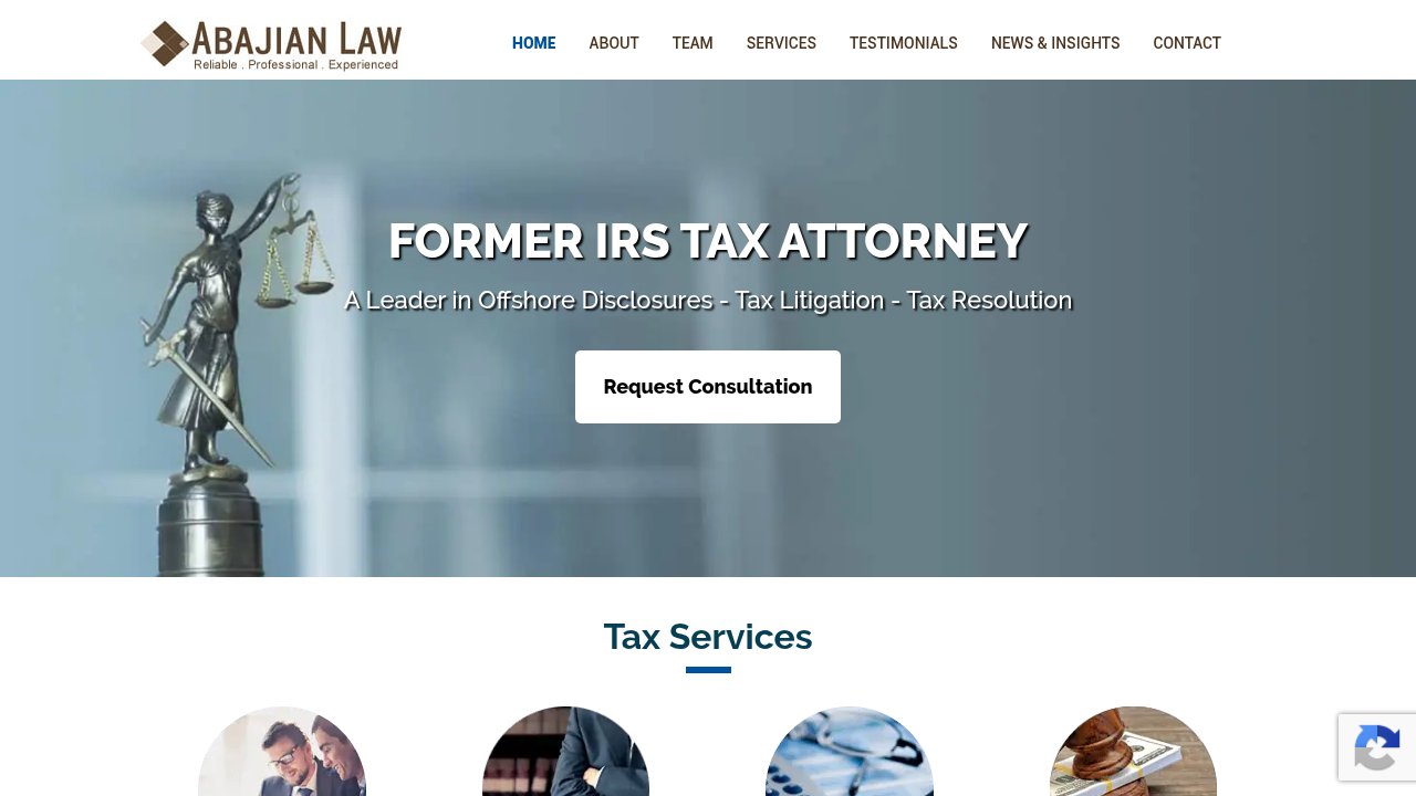 Website preview: Abajian Law