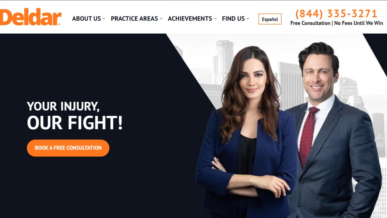 Website preview: DeldarLegal.com