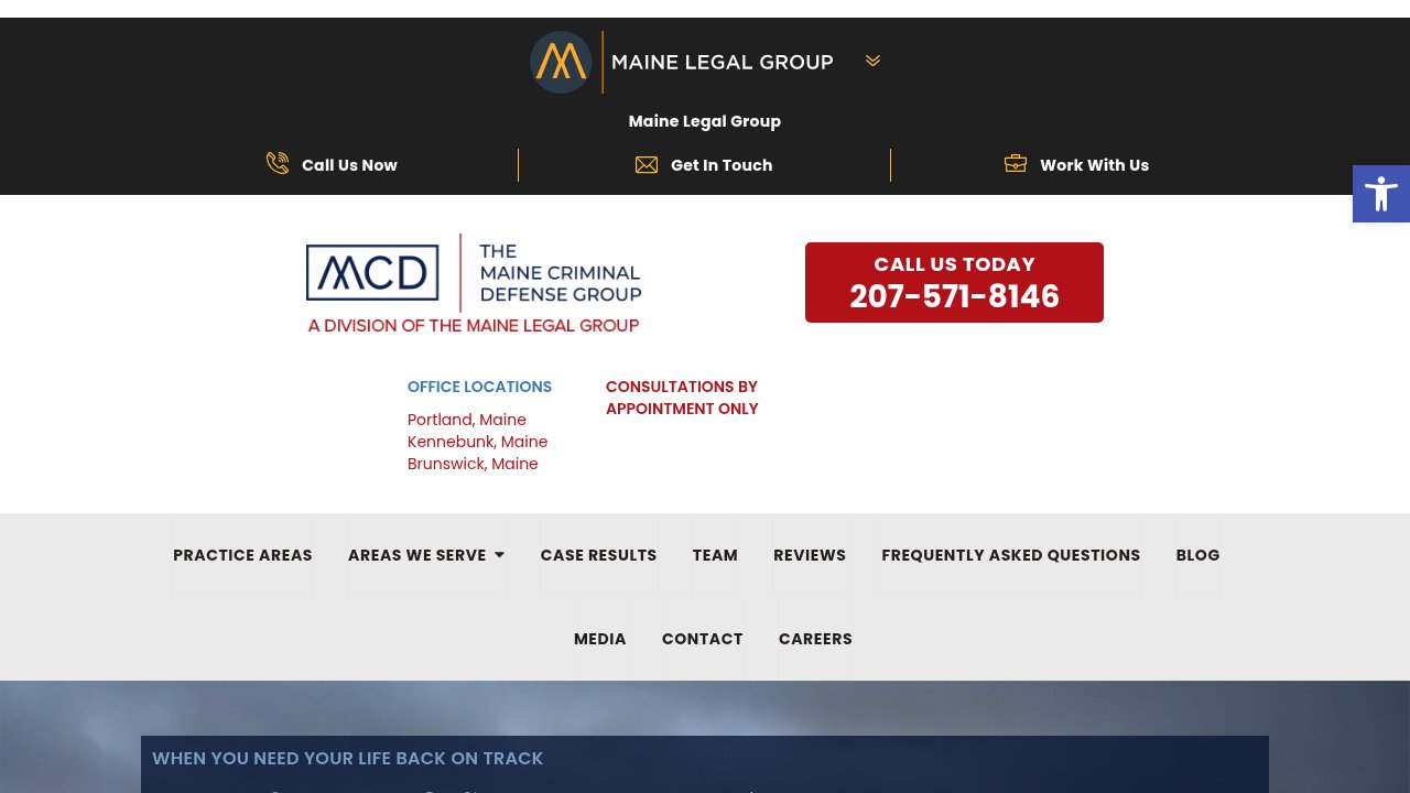 Website preview: The Maine Criminal Defense Group