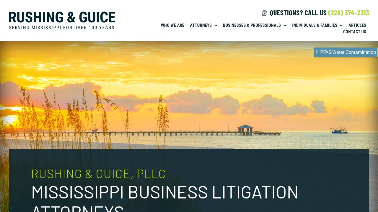 Website preview: Rushing & Guice, P.L.L.C.