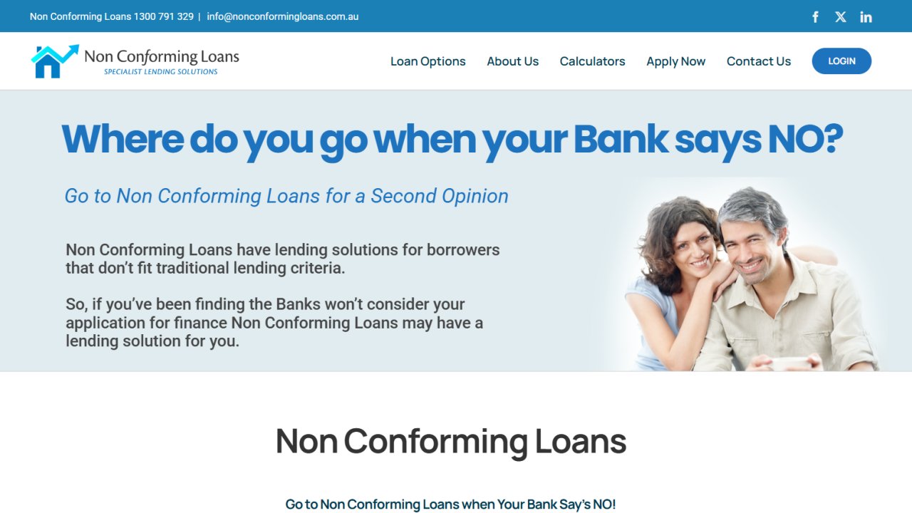 Website preview: Non Conforming Loans