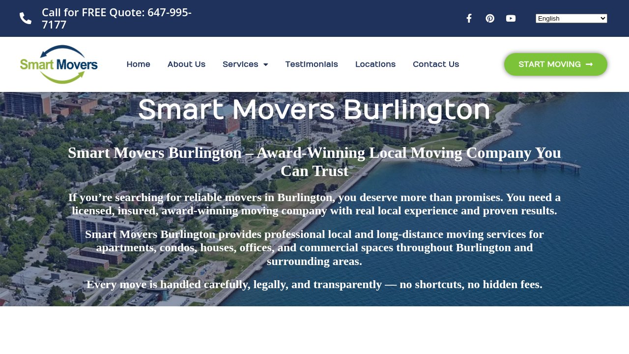 Website preview: Smart Movers Burlington
