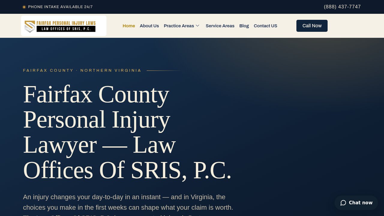 Website preview: Personal injury lawyer Fairfax