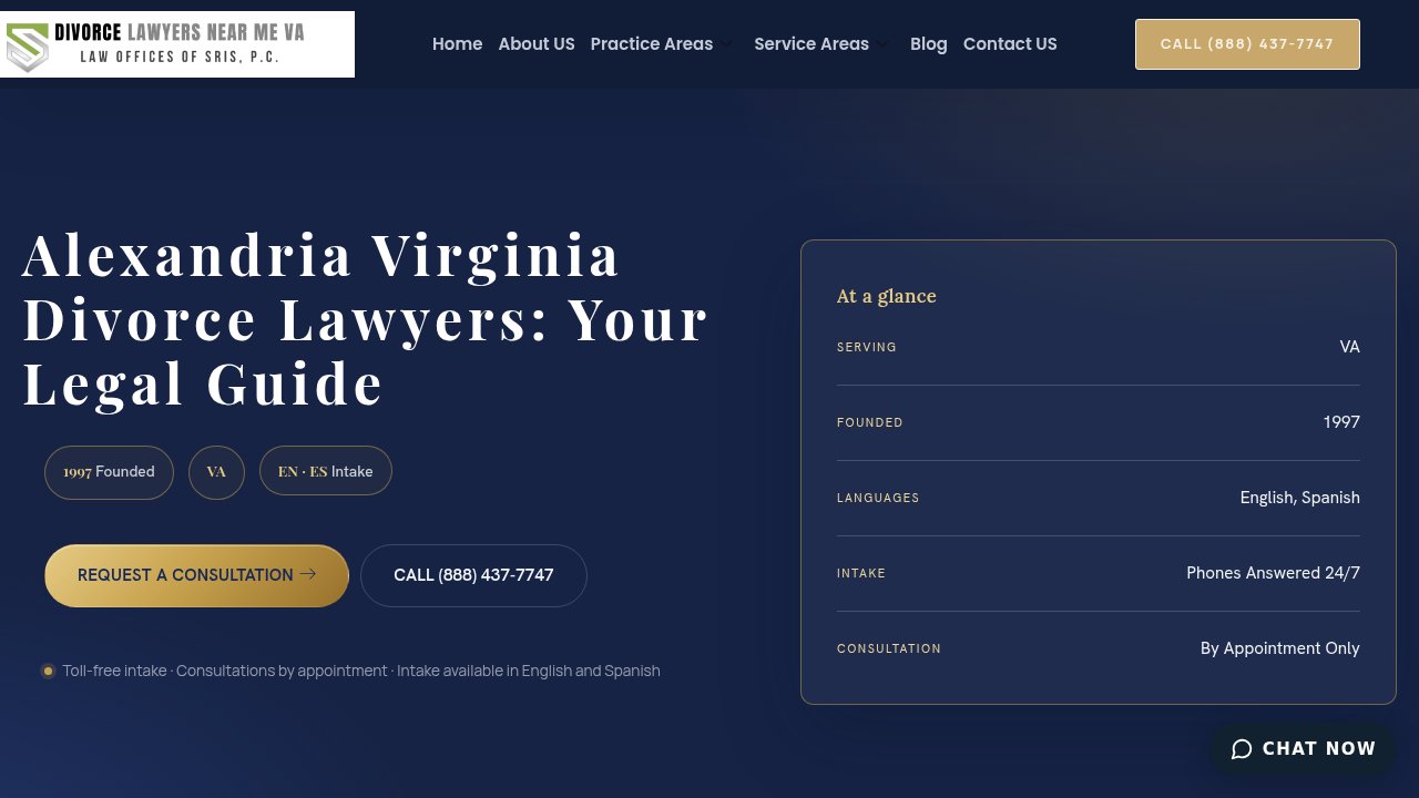 Website preview: Alexandria Virginia divorce lawyers