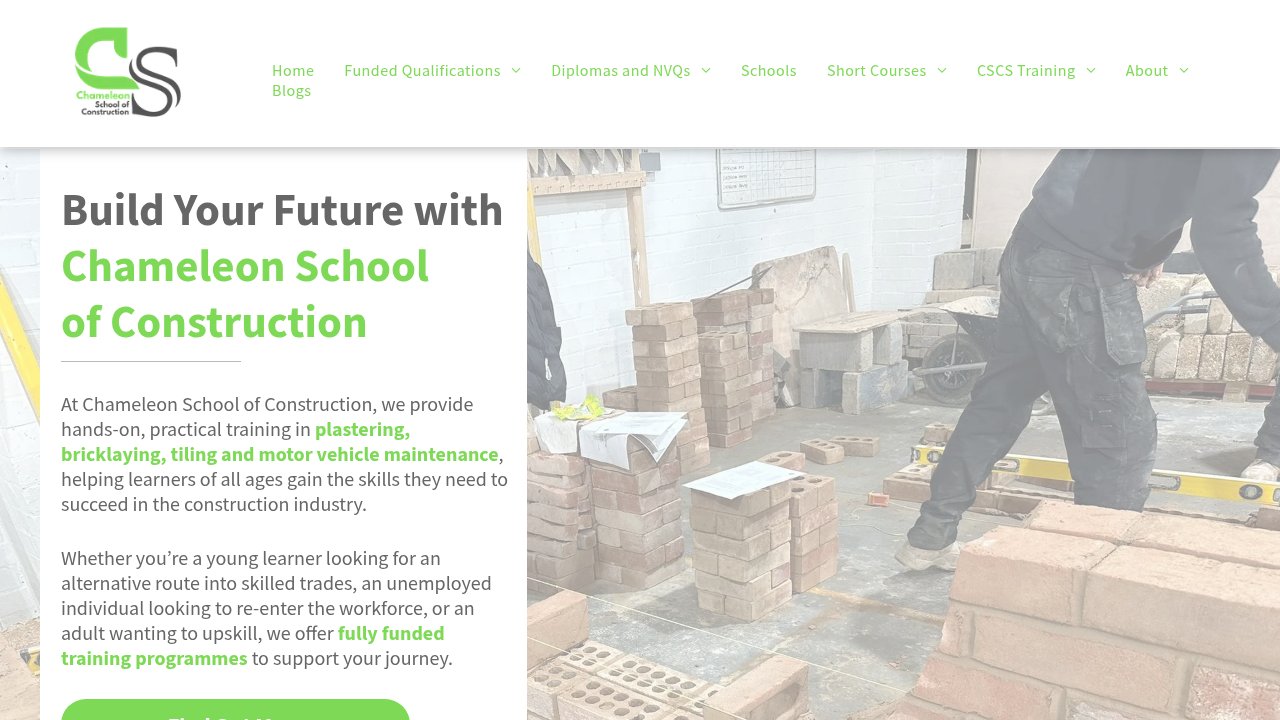 Website preview: Chameleon School of Construction