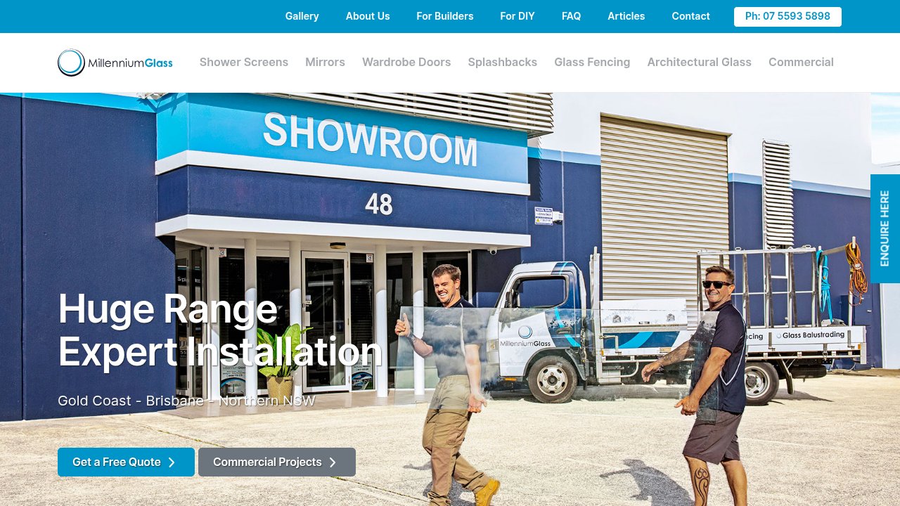 Website preview: Best shower screens Gold Coast