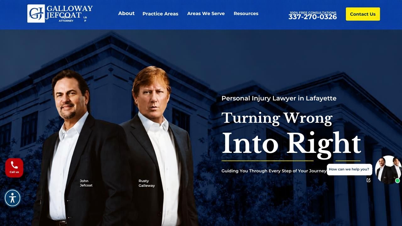 Website preview: Galloway Jefcoat