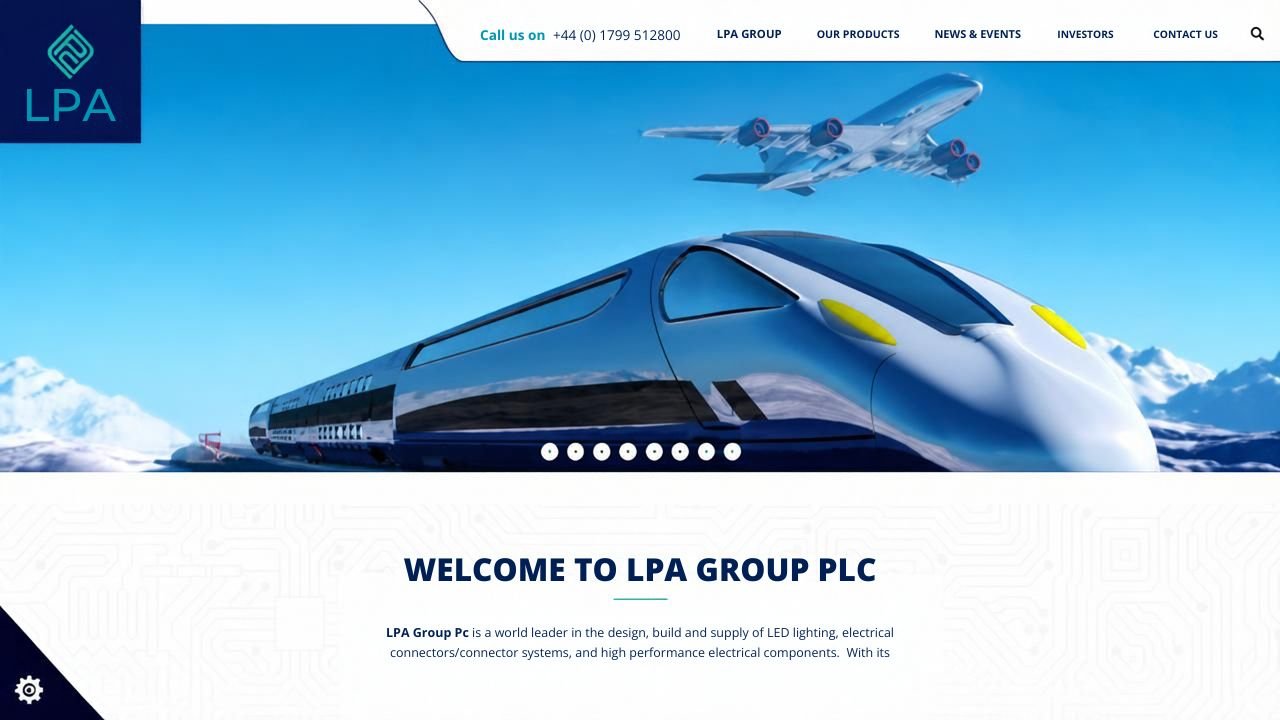 Website preview: LPA Group PLC