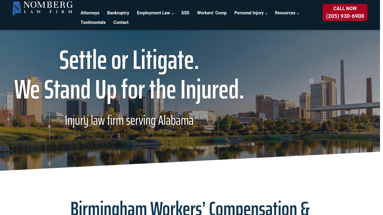 Website preview: The Nomberg Law Firm
