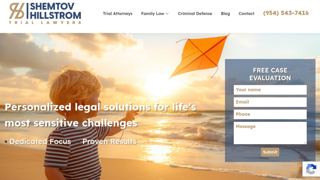 Website preview: Shemtov Hillstrom