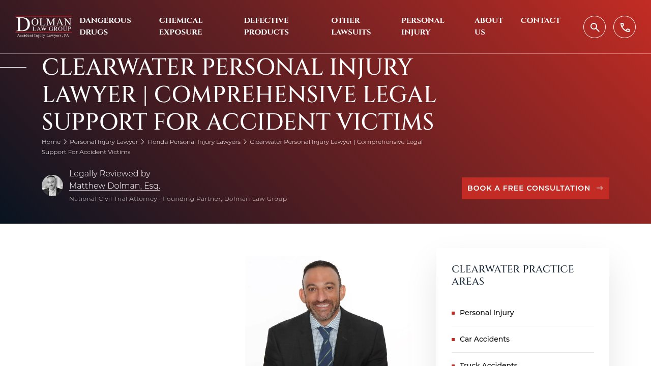 Website preview: Dolman Law Group Accident Injury Lawyers, PA